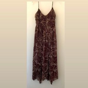 Connected Apparel spaghetti strap shear print sun dress